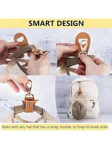 1pc Travel Cap Clip, Solid Color, Suitable For Luggage, Multifunctional Baseball Cap Clip, Outdoor Hat Companion, Mini Travel Cap Clip, Outdoor Backpack Luggage Storage Clip, Multifunctional Sun Hat Clip, Hat Accessories, Can Securely Attach Hats To Bags Or Luggage - Multicolor - View 5