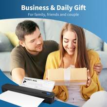 Portable Printers Wireless For Travel, Support 8.8" X 33" US Letter, Bluetooth Thermal Printer Compatible With IOS, Android & Laptop, Inkless Mobile Printer For Office, Home, School