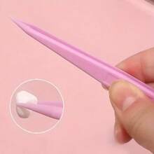 2 件套直尖和弯尖塑料镊子，彩色镊子，直尖美甲贴纸 DIY 工艺工具，直尖和弯尖爱好工具 - 彩色 - 查看 4
