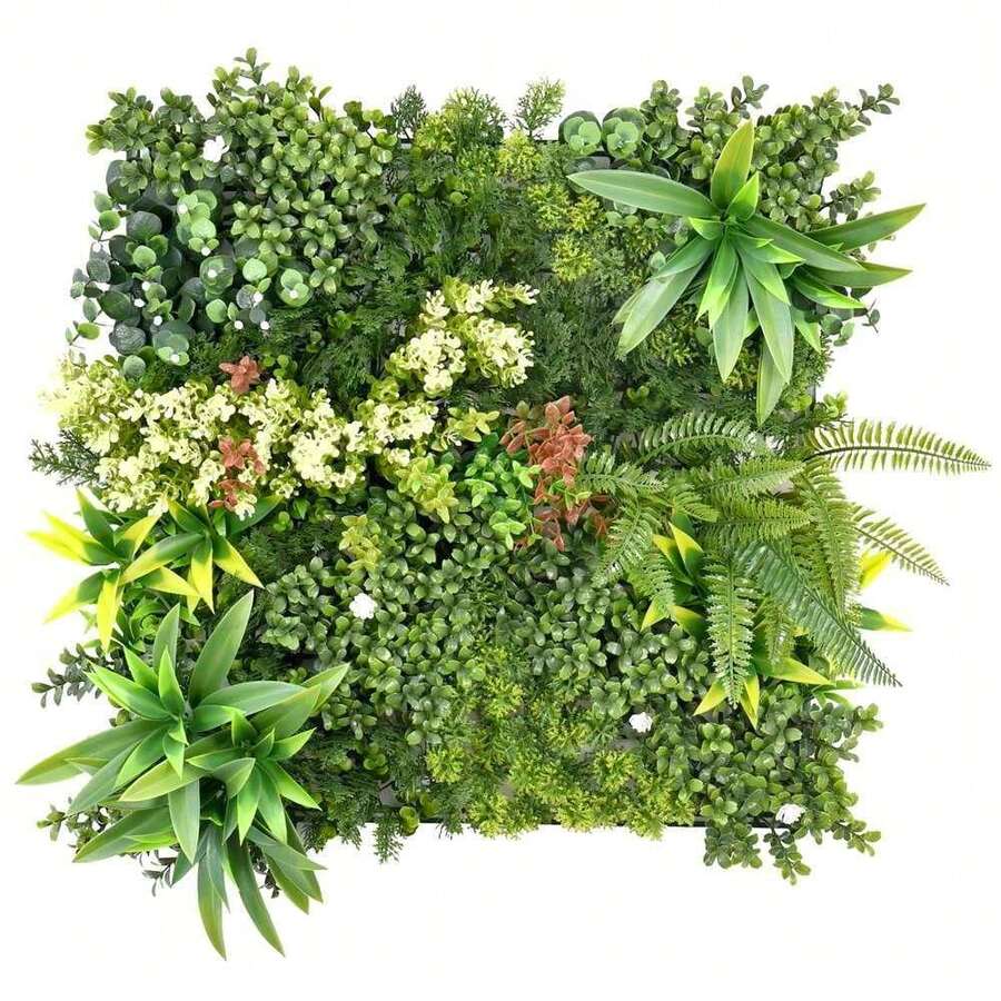 12-Pack Artificial Greenery Wall Panels - 50x50 CM Vertical Garden ...