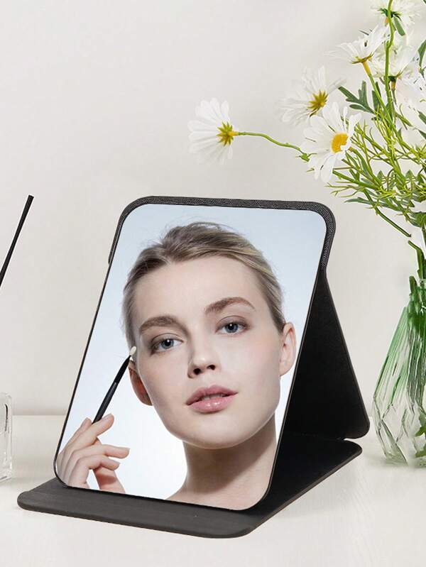 Foldable Portable Vanity Mirror, Suitable For Student Dormitory, Makeup Mirror, Home Decor For Living Room, Bedroom, Bathroom, Travel Accessory, Wedding, Party, Birthday, Perfect Gift For Boyfriend, Mom, Dad, Best Friend, Teacher, New Year, Accessory, Fun Gift