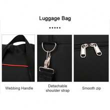 Three-Layer, Expandable, Foldable Oxford Cloth Luggage Bag. Foldable Suitcase With Six Universal Wheels. Large Luggage Bag For Long-Distance Travel, Large, Foldable, Waterproof Oxford Cloth Storage Bag With Large Capacity. 28 X 48 X 82 Cm (Black/Blue/Purple) - 藍色 - 查看 6