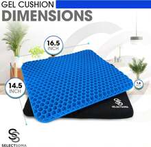 Cojín de gel para aliviar la presión para sentarse por períodos largos, alivio del dolor de espalda, ciática, cóccix y coxis - Cojín para silla de oficina, silla de ruedas, automóvil y camión, sillas de jardín - Cojín con diseño de huevo.