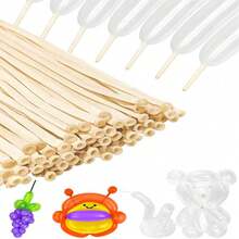 100 件透明 260 气球透明细长乳胶气球用于动物气球，适合初学者制作气球的优质气球，用于嘉年华派对装饰