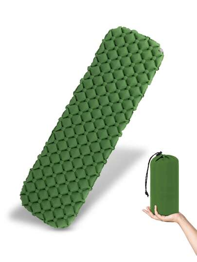 Colchoneta de camping ligera, colchón inflable para exteriores, cojín inflable, colchoneta de dormir impermeable, colchón de aire portátil e inflable