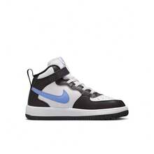 Nike FORCE 1 MID EASYON (PS) High-Top Casual Sports Shoes For Teenagers - Black White Blue - View 2