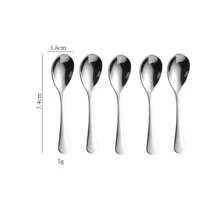 5pcs/10pcsExtra Small 304 Stainless Steel Spoon, Coffee Spoon, Seasoning Spoon, Salt Spoon, Medicinal Powder Spoon, Seasoning Spoon, Ice Cream Spoon