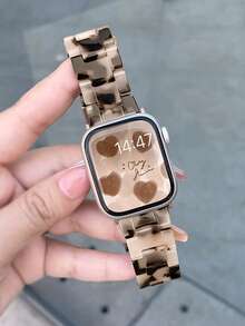 1 件轻质琥珀色树脂可调节 表带，兼容 38mm/40mm/41mm/42mm/44mm/45mm/46mm/49mm，适用于 Series Ultra3 2 1 S10 /SE/S9/S8/S7/S6/S5/S4/S3/S2/S1，智能表带配件