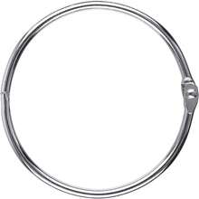 3 Inch (12 Pack) Loose Leaf Binder Rings For Flashcards, Index Cards, Extra Large Book & Paper Rings With Metal Nickel Plated Steel For Key Clip, Keychain, School, Home, Office, Silver - B - View 1