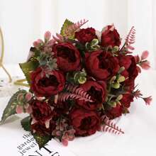 Artificial Peonies Silk Peony Flowers Artificial Flowers Plants For Home Hotel Wedding Christmas Tables Home Flowers Vase Decor