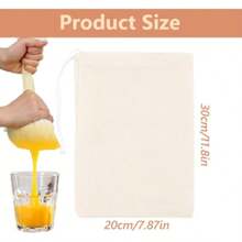 5 Piezas de Paños de Queso para Escurrir, Paños de Muselina Reutilizables de 20 * 30 cm para Cocinar, Bolsas con Cordón de Gasa para Leche de Nueces, Leche de Soja, Jugo de Uva, Gelatina