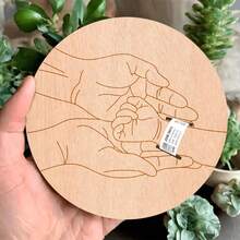 1 pezzo Braccialetto per neonato in legno, targa commemorativa della nascita del bambino, fetta di legno commemorativa del traguardo del bambino, decorazioni e regali per il festa di nascità, regali per il festa di nascità e la Pasqua, per bambine/bambini - Multicolore - Visualizzare 15
