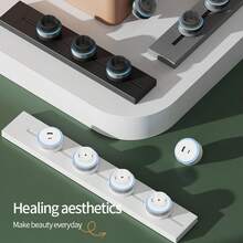Track Socket 歐標電源插座延長器，附 USB Type C 轉接頭，高功率壁掛式，適用廚房、辦公室、居家電路翻新，可拆卸插頭，省空間，易安裝，多功能快充接口，現代白色飾面 - 白色 - 查看 3
