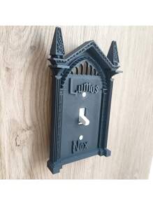 Easy-Install 3D Black Printed Light Switch Cover - Halloween & Holiday Decor, Battery-Free, Unique Black Home Wall Art, Halloween Decoration Halloween Decor Light Home Decor Party Decor Halloween Decoration Room Decor Halloween Garden Decor For Gift Fairy