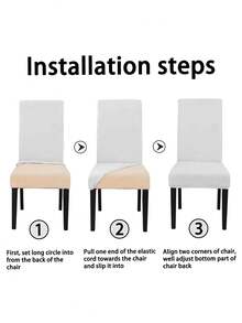 1/2/4/6pcs Waterproof Printed Chair Covers, Suitable For Home Or Party, All Season - Multicolor - View 5