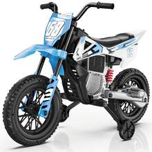 LIGIANT 12V Kids Ride-On Motorcycle, 2*25W Motors, Training Wheels, Throttle Grip, Bluetooth & Music, Spring Suspension, Best Gift For Christmas - Red - View 11