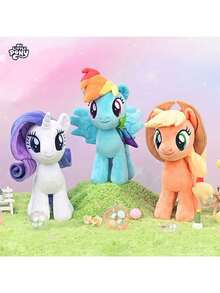 Hasbro 30厘米官方毛绒娃娃，卡通软娃娃，可爱儿童娃娃，女孩礼物（彩虹小马） - Rainbow Dash - 查看 4