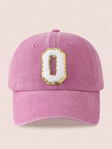 1 chiếc mũ bóng chày in 26 chữ màu hồng cho trẻ em, thích hợp cho bé trai/bé gái mặc ngoài trời hàng ngày để bảo vệ khỏi ánh nắng mặt trời - Nhãn Vàng-Màu Hồng - Xem 76
