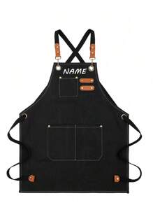 Unisex personalisierte Segeltuch Schürze mit Taschen - Individuelle Arbeitsschürze für Friseursalons, Nagelstudios, Baristas, Bäcker, Gärtner, Beauty-Profis, rosa Segeltuch Schürze, Unisex Baumwollschürze, Friseurschürze, Nagelstudio-Schürze, Barbier-Schürze, Make-up-Künstler-Schürze, verstellbare rosa Schürze, für Männer und Frauen