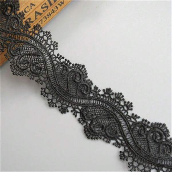 Taśma wykończeniowa z koronki poliestrowej o szerokości 4,2 cm, białe wykończenia, tkanina w stylu vintage, haftowana aplikacja, szycie, rękodzieło, ślub, suknia ślubna, dekoracje imprezowe, haftowane ubrania