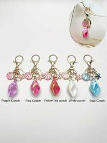 1pc Ocean Starfish Shell Keychain Detailed & Charming Accessory Ideal For Women Suitable For Vacation Daily Use And More Popular Among Fashion-Conscious Youngsters Summer Beach Accessories
