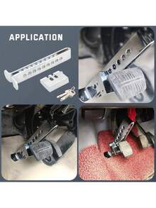 Traba Bloqueadora Antirrobo Para Pedal De Auto + Candado Diseñado Para El Bloqueo Del Embraguepedal De Gas Del Coche Añade Un Dispositivo Antirrobo A Su VehículoMaterial De Alta Calidad Hecho De Acero Inoxidable De Una Sola Pieza De Formación Fuerte Y Duradero Buen Rendimiento Antirrobo - Blanco - Ver 4