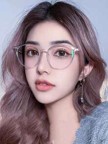 一副经典女士时尚圆形可换色眼镜，简约日常佩戴，男女通用 - 黑色變色 - 查看 14