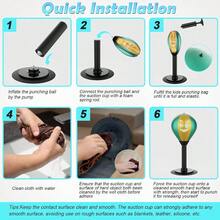 Desktop Punching Bag Stress Buster With Suction Cup For Office Table And Counters Heavy Duty Stress Relief Ball Desk Boxing Punch Ball Funny Toys For Coworkers And Friends - Vàng - Xem 4