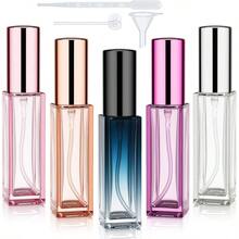 5PCS 10ML Travel Size Perfume Refill Bottle,  Travel Cologne Bottle Refillable,  Mini Perfume Spray Bottles Portable Cologne Sprayer Fragrance Atomizer Traveling,  Small Glass Fragrance Decanter Kit - 彩色 - 查看 11