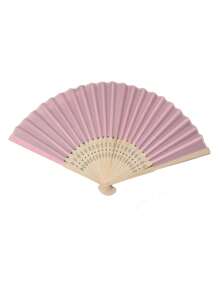 Ventaglio da matrimonio in seta di bambù di 21 cm di colore solido, multicolore, in stile cinese semplice, decorativo, portatile, pieghevole in bambù, a mano, usato per decorazioni di performance.