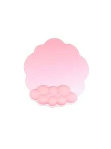 云朵鼠标垫护腕两件套 - 鼠标垫护腕套装包含云朵键盘护腕和云朵鼠标垫护腕。底部采用防滑设计，提供 5 种款式选择，适用于各种办公场景。