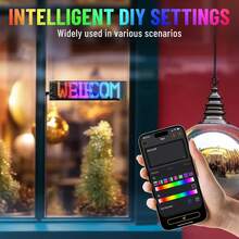 LED像素软显示屏，可编程LED屏幕夜灯，应用控制，DIY文字图案动画，可壁挂或桌面使用，非常适合家居装饰、艺术创作、游戏室、酒吧、自行车、广告、酒店、圣诞礼物