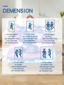 Lençol de poliéster com 3 peças para personalizar uma imagem, impressão digital para restaurar com precisão imagens fofas e interessantes, congelar personagens de desenhos animados favoritos das crianças e pinturas criativas, adequado para crianças que amam design criativo - Multicolorido - Ver 6