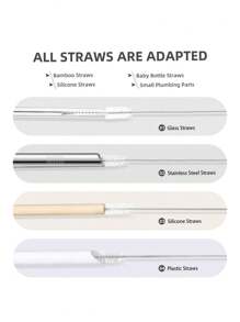 1/5/10/20 piezas Cepillo de limpieza para pajitas, Limpiador de pajitas reutilizable apto para tumblers de 40/30/20 oz, Limpiador de tubo extra largo de 10mm de diámetro apto para tumblers, tazas con boquilla, botellas y tubos, para cocina y comedor, exterior, accesorios para tazas de camping