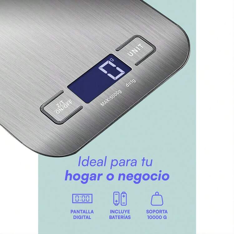 Balanza Digital De Precisión Lincky Cocina Repostería 1g A 10kg Color Gris, ideal para hogar - Gris - Añade 4