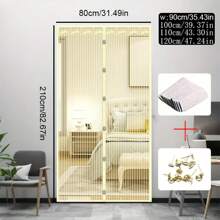 Magnetic Mosquito Net Curtain - No Hole Self-Adhesive Door Curtain, Universal For Kitchen Bedroom, Summer Magnetic Mesh Screen, Breathable Invisible Curtain, Washable Retractable Divider, Home Mosquito Repellent