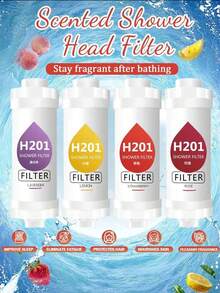 1-2pcs Scented Bath Shower Head Front Filter, Toilet, Water Heater, Washing Machine Compact Front Filter, Suitable For Bathroom & Faucets, Scents Include Lavender, Cherry Blossom, Jasmine, Rose, Lemon, Osmanthus, Peach, Strawberry, Pine Forest, Fragrance Randomly Assorted - Multicolor - View 2