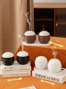 1 Peça Queimador de Incenso Esférico de Resina Manual, Preto, Chocolate, Cor de Café, Estilo Minimalista Moderno, Oriente Médio, Suporte de Incenso Árabe, Decoração Doméstica para Quarto, Sala de Estar, Escritório, Hotel, Festival