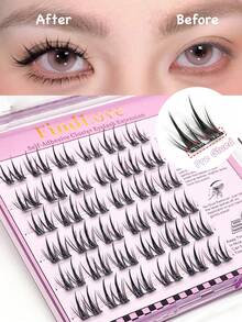 36 Cụm mi giả dán sẵn, C Curl, Nhọn, Mi Manga, Mi không cần keo, Dễ sử dụng, Không cần keo, Cụm mi riêng lẻ 12mm, Có thể tái sử dụng, Mi giả, Bộ nối mi tự dính, Mi giả lâu trôi, Quà tặng mi giả tự làm cho phụ nữ và trẻ em gái, Dụng cụ trang điểm - C - Xem 1