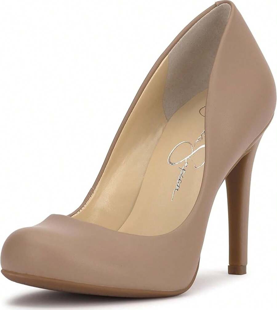 Jessica Simpson Women's Calie Round Toe Classic Heels Pumps Shoes - Chai Latte - 查看 1