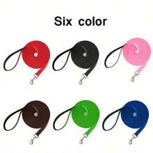 1pc Extra Long Pet Leash, Polyester Dog Training Leash, 5.9-50 Feet, For Obedience, Play, Camping And Backyard Exercise - Suitable For All Dog Breeds, Allowing Dogs More Activity Space