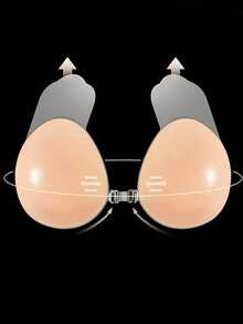 1双硅胶胸罩，隐形胸罩，硅胶胸罩，婚礼胸罩，乳贴，透气防水胸罩，女士硅胶聚拢胸罩，流行款式 - 彩色 - 查看 6