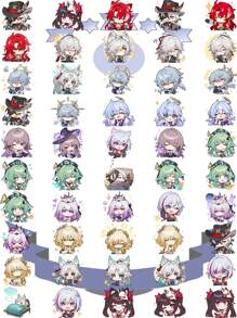 54pcs Cute Honkai: Star Rail Game Stickers, DIY Decorative Stickers For Water Bottles, Stationery, Computers