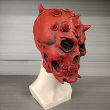 Maschera di clown di Ognissanti, copricapo, accessori per mascherata horror, maschera di lattice con sangue che sgorga