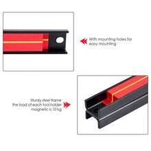 GOFLAME Set Of 6 Magnetic Tool Strip Holder Garage Rail Wall Mounted Bits Storage Rack - Red - View 5