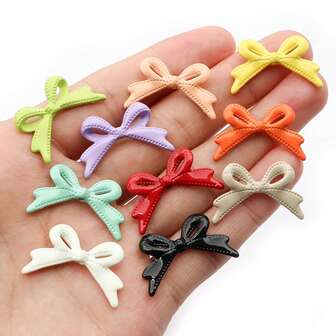 8pcs Random Mix Enamel Bowknot Charms Pendant Alloy Handmade DIY Jewelry Making Accessories For Bracelet Necklace Keychain