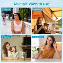 RAF Ventiladores eléctricos, ventiladores de mano mini - Enfriamiento rápido, larga duración de la batería, ventiladores de mano pequeños y potentes adecuados para interiores, exteriores, oficina, escuela, mujeres, hombres y estudiantes. Regalo ideal para las familias en Halloween y Acción de Gracias.