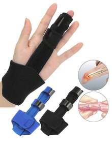 Adjustable Finger Splint For Trigger Finger, Mallet Finger & Fractures – Post-Op Support, Knuckle Immobilization & Pain Relief - 黑色 - 查看 1