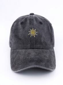 1pc Sun 四季户外棒球帽，复古老式水洗中性卡车帽，透气可调节高尔夫太阳帽，女士夏季时尚弧形边缘太阳帽，适合日常佩戴和旅行