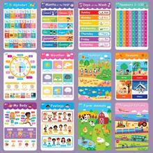 beartale Bộ 12 áp phích giáo dục cho trẻ em, 12 chủ đề khác nhau, giúp trẻ học tập, giáo dục sớm, áp phích khổ lớn A3, tài liệu giáo dục mầm non, nâng cao khả năng học tập của trẻ, bộ áp phích giáo dục khổ lớn để treo tường, phù hợp cho trẻ em và trẻ sơ sinh trong giai đoạn giáo dục sớm, bao gồm bảng chữ cái tiếng Anh và các số từ 0-100, 0-12 tháng và các ngày đồ chơi. - Nhiều màu - Xem 7